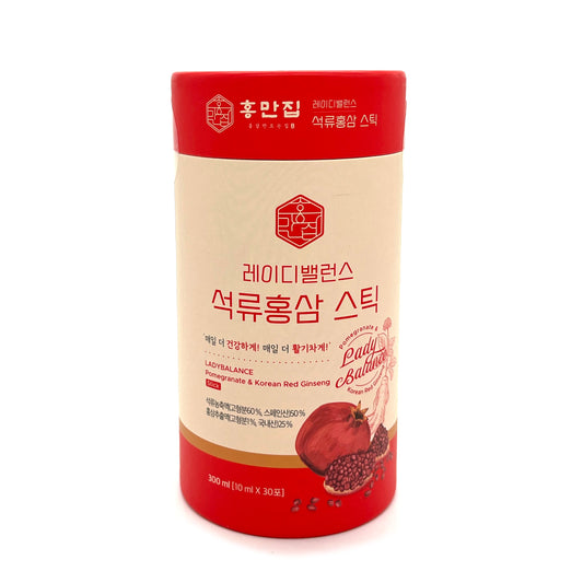 [Hongmanjip] Ladybalance Pomegranate & Korean Red Ginseng Extract Stick (10ml x 30pcs)