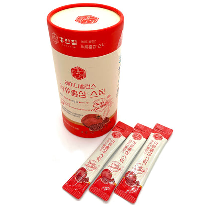 [Hongmanjip] Ladybalance Pomegranate & Korean Red Ginseng Extract Stick (10ml x 30pcs)
