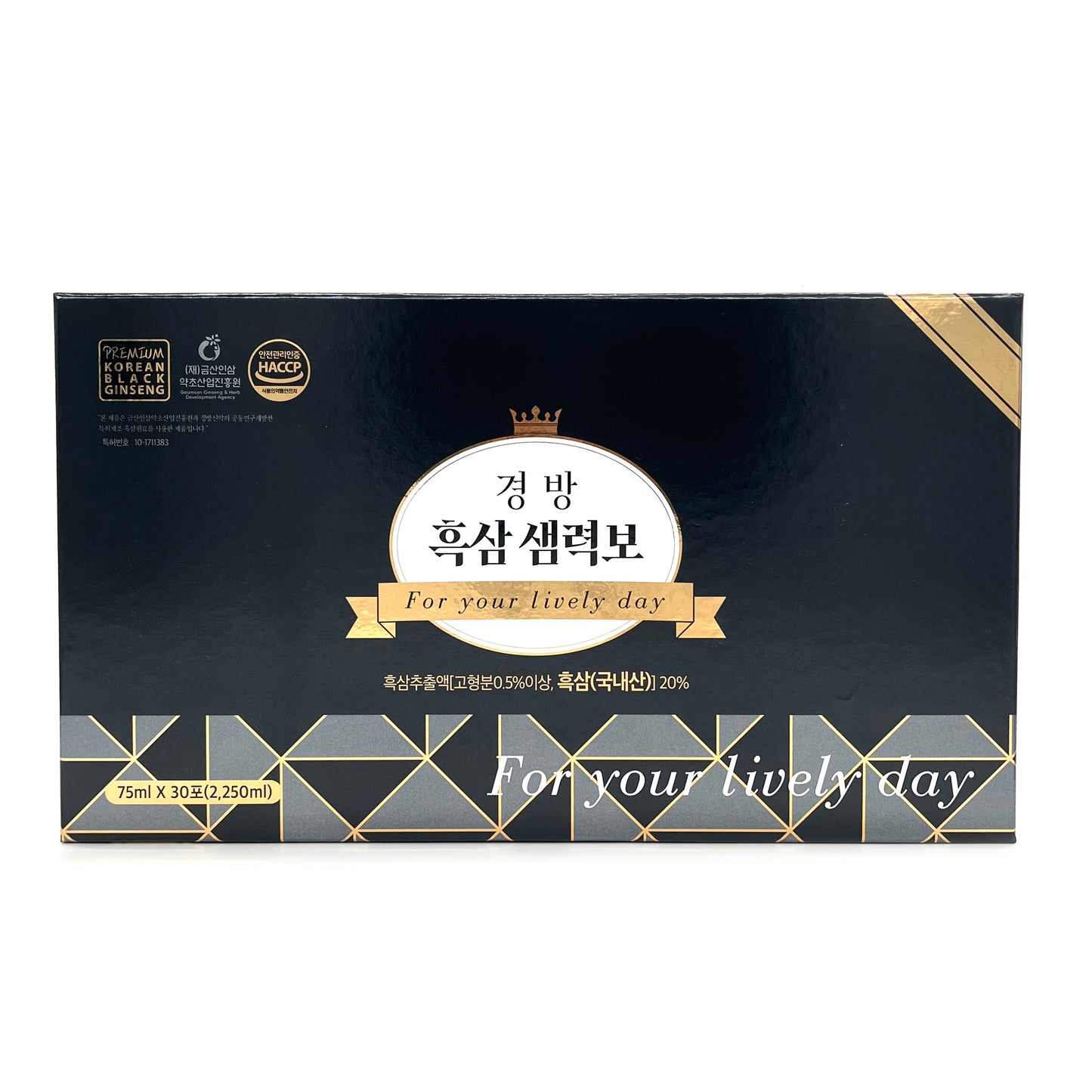 [Kyungbang] Black Ginseng Samlukbo Extract Pouch (75ml x30 2,250ml)