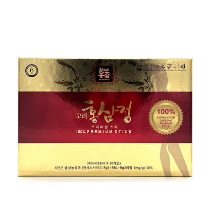 [Chunyun Hongsam] Korea Red Ginseng Extract 100% Premium Stick (12ml x30pk, 360ml)