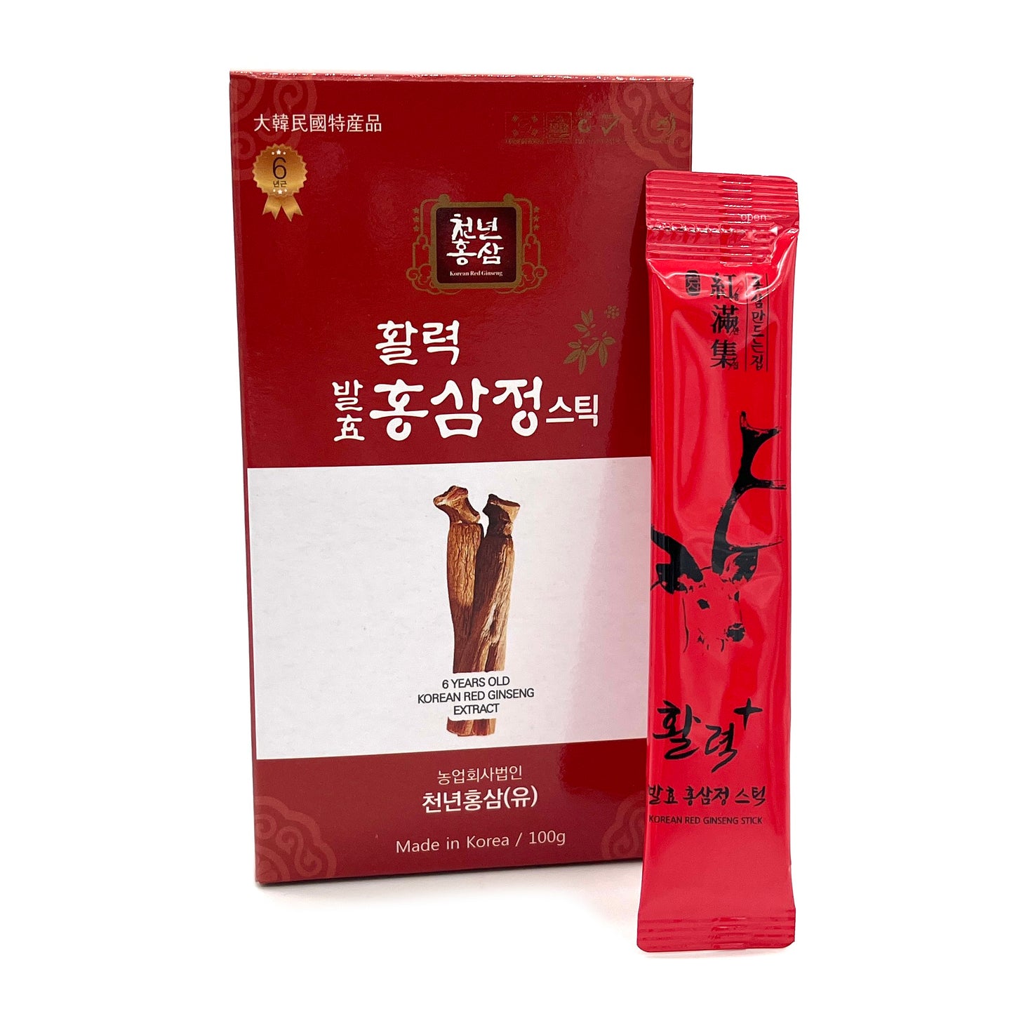 [Chunyun Hongsam] 6 Year Old Korea Red Ginseng Extract Stick (12g x30pk, 300g)